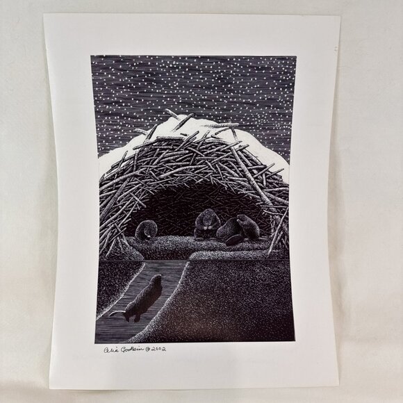 Signed Print Artist Celia Godkin Jack The Story Of A Beaver By Shirley Woods #2 - Picture 1 of 6